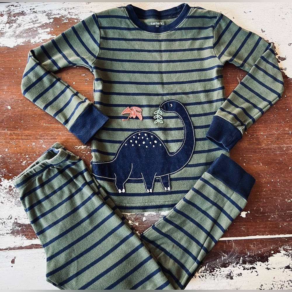 Dinos & Stripes PJ Set